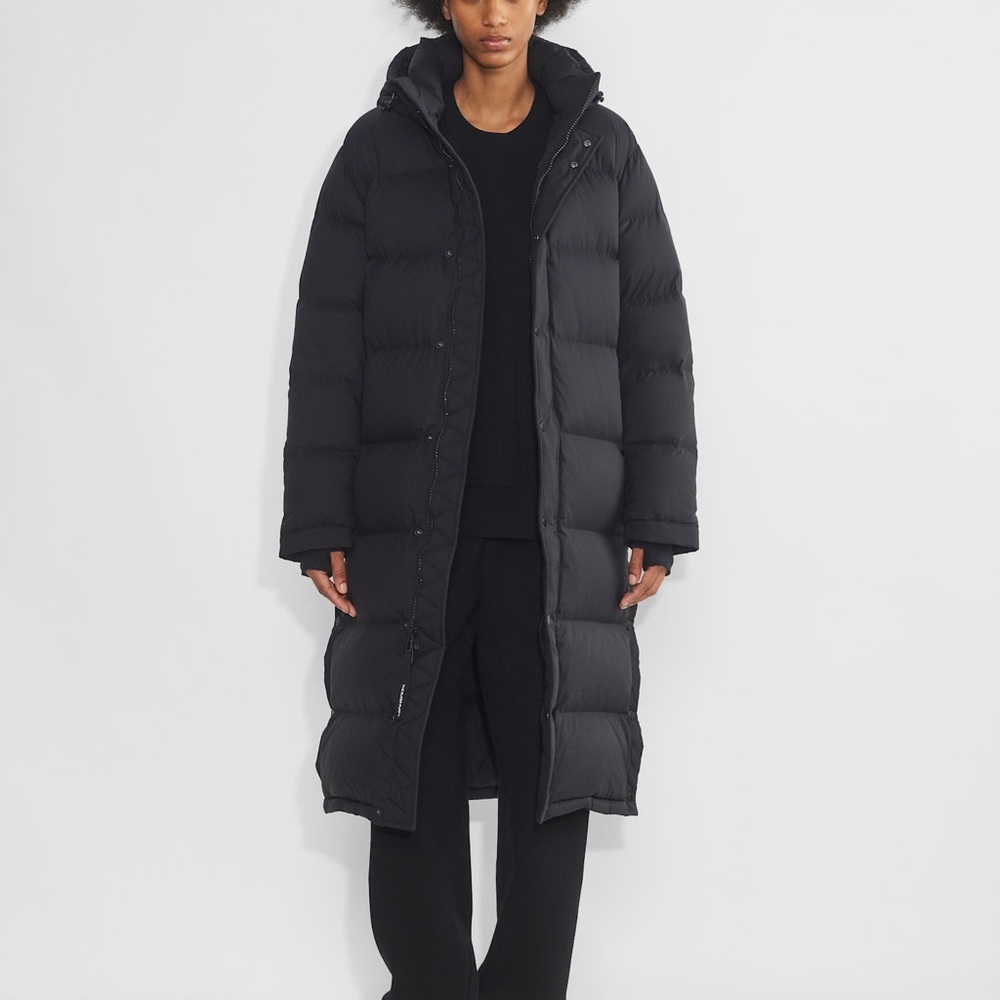 Women's Black Super Puff Long Coat